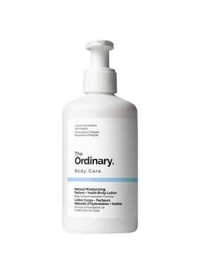 The Ordinary White Lotion Bottle with Light Blue Accent
